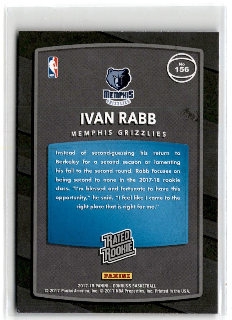 2017 Donruss Optic Blue Velocity Ivan Rabb