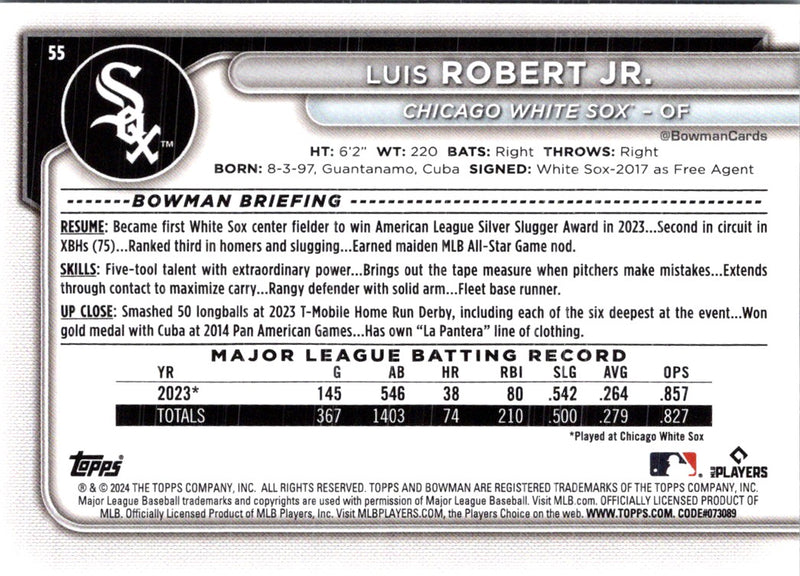 2024 Bowman Green Pattern Luis Robert Jr.