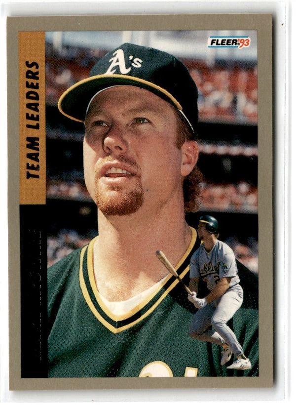 1993 Fleer Team Leaders AL Mark McGwire #2