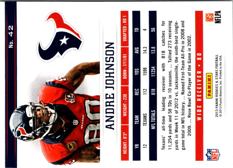 2013 Panini Rookies & Stars Andre Johnson