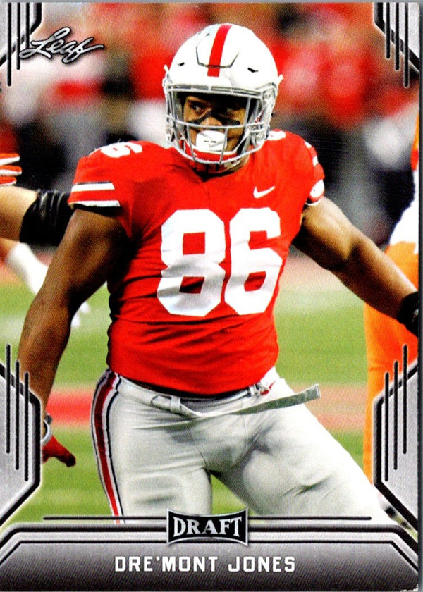 2019 Leaf Draft Gold Dre'Mont Jones #25