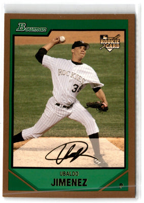 2007 Bowman Gold Ubaldo Jimenez #206