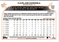 2022 Topps Chrome Carlos Correa #213