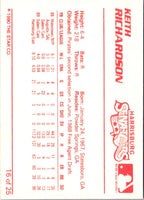 1990 Star Harrisburg Senators Keith Richardson #16