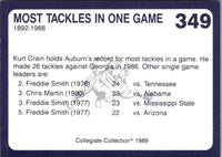1989 Collegiate Collection Auburn Coke 580 Most Tackles #349