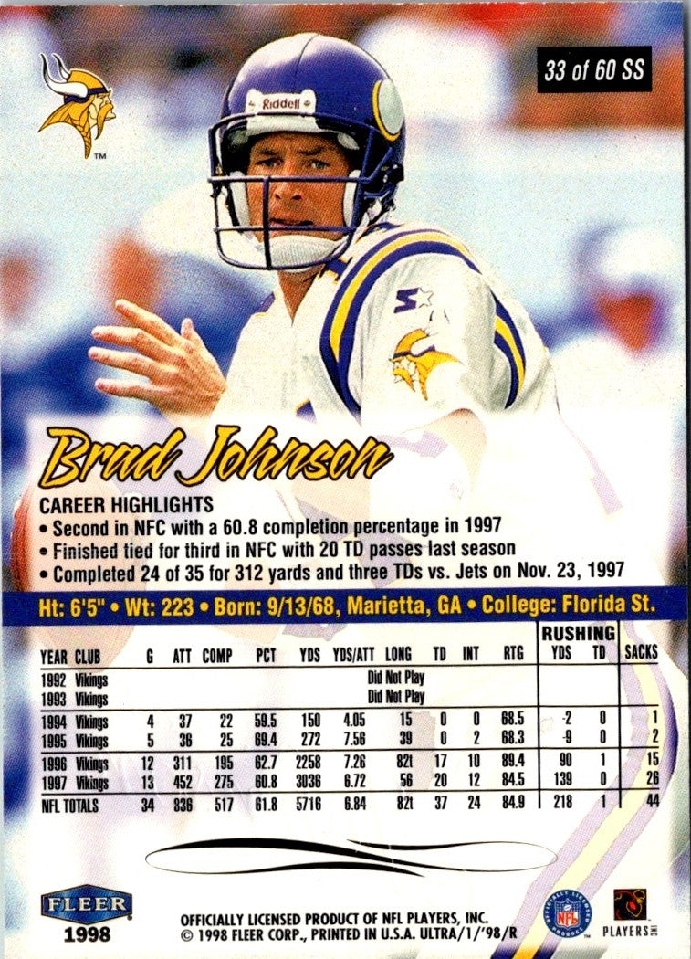 1998 Ultra Sensational Sixty Brad Johnson