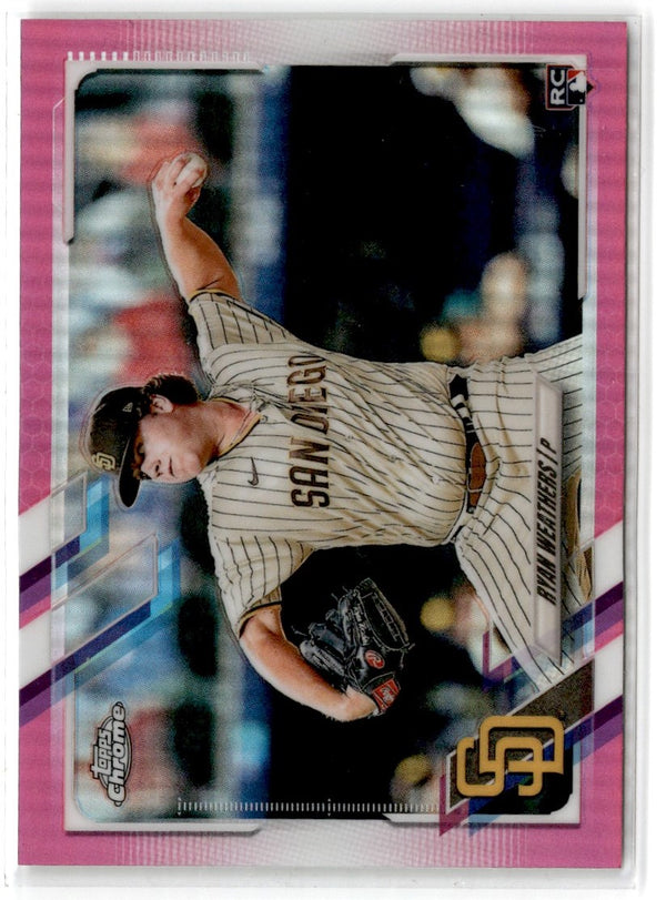 2021 Topps Chrome Pink Refractor Ryan Weathers #97