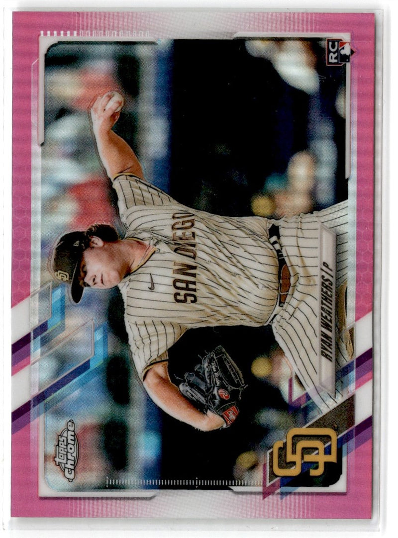 2021 Topps Chrome Pink Refractor Ryan Weathers