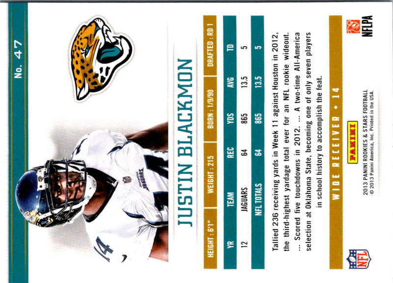 2013 Panini Rookies & Stars Longevity Justin Blackmon