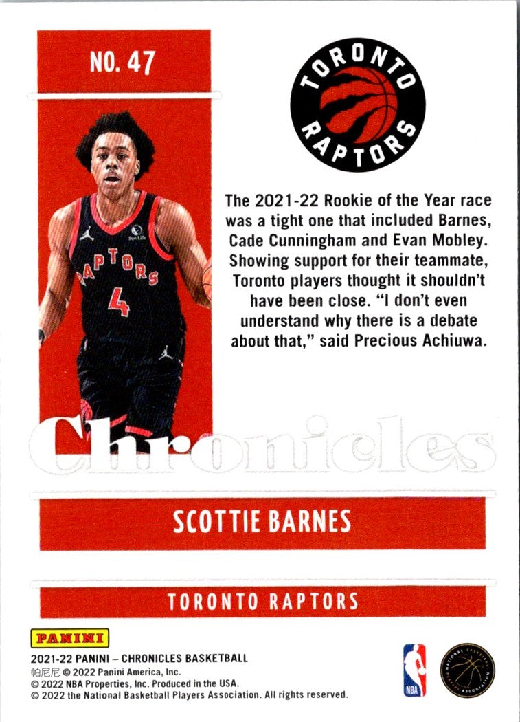 2022 Panini National Treasures Red Scottie Barnes