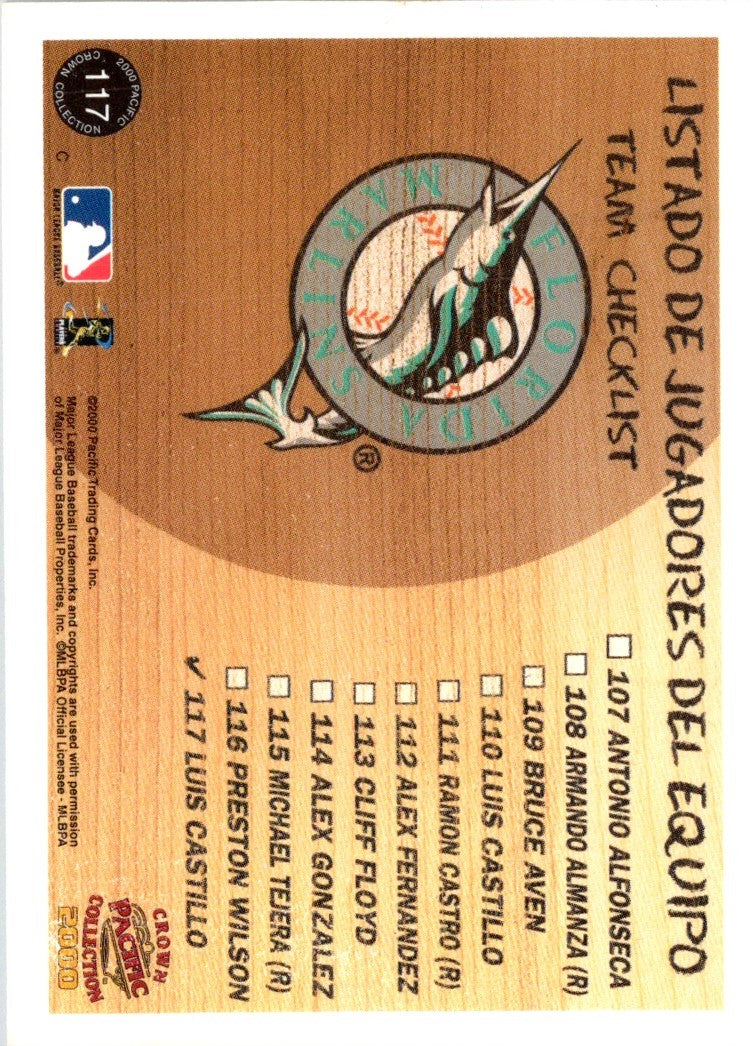2000 Pacific Crown Collection Luis Castillo