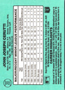 1986 Donruss The Rookies John Cerutti