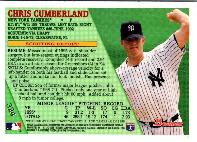 1996 Best Columbus Clippers Chris Cumberland