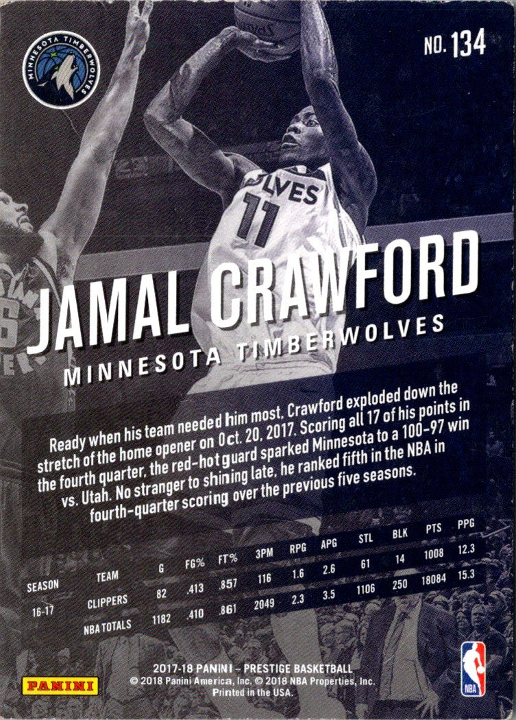 2017 Panini Prestige Jamal Crawford