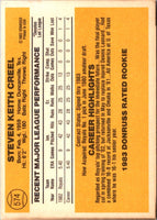 1983 Donruss Keith Creel #574 Rookie
