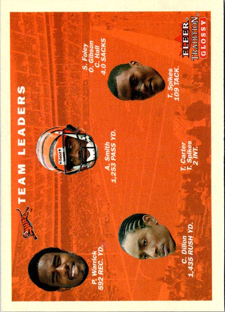 2001 Fleer Tradition Cincinnati Bengals Team Leaders