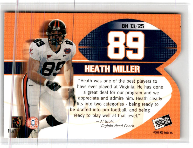 2005 Press Pass Big Numbers Heath Miller