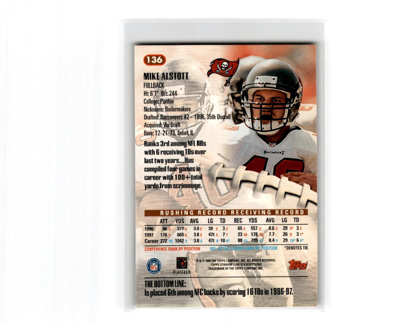 1998 stadium club Mike Alstott