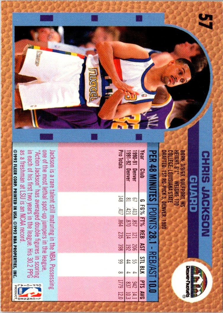 1992 Fleer Chris Jackson