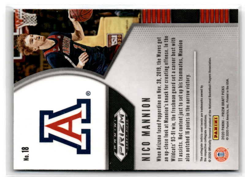 2020 Panini Prizm Draft Picks Collegiate Nico Mannion