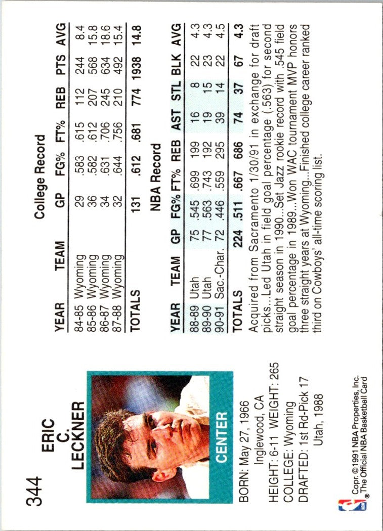 1991 Hoops Eric Leckner