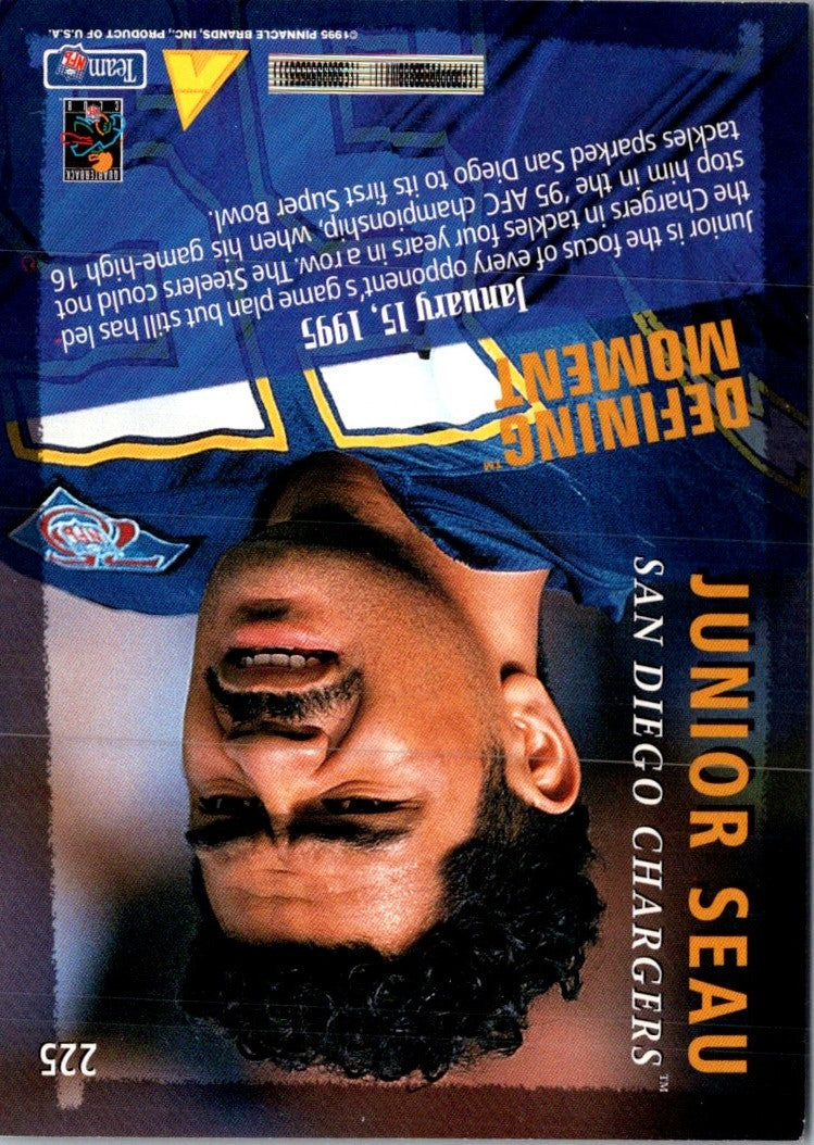 1995 Pinnacle Club Collection Junior Seau