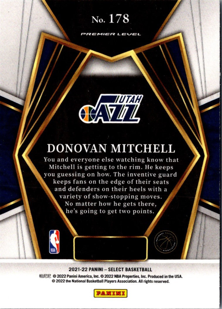 2021 Panini Select Blue Donovan Mitchell