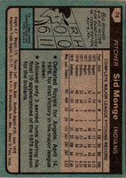 1980 O-Pee-Chee Sid Monge #39