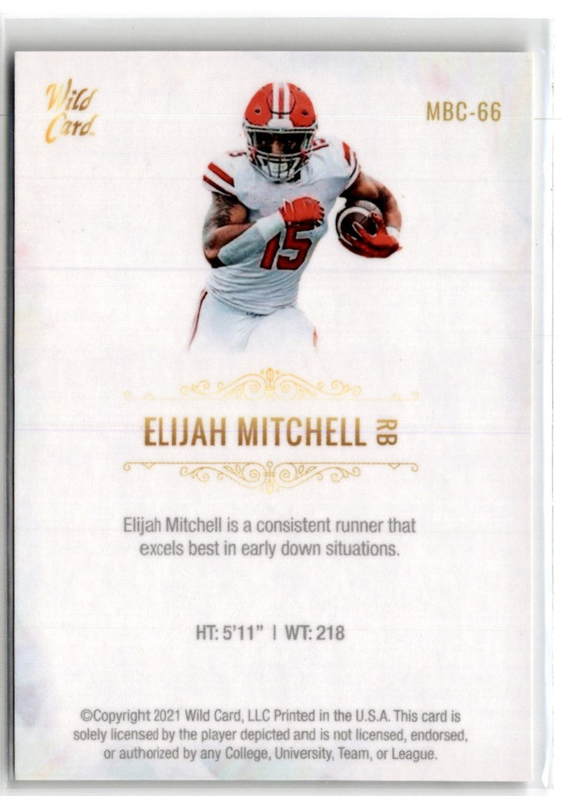 2021 Wild Card Matte White Elijah Mitchell