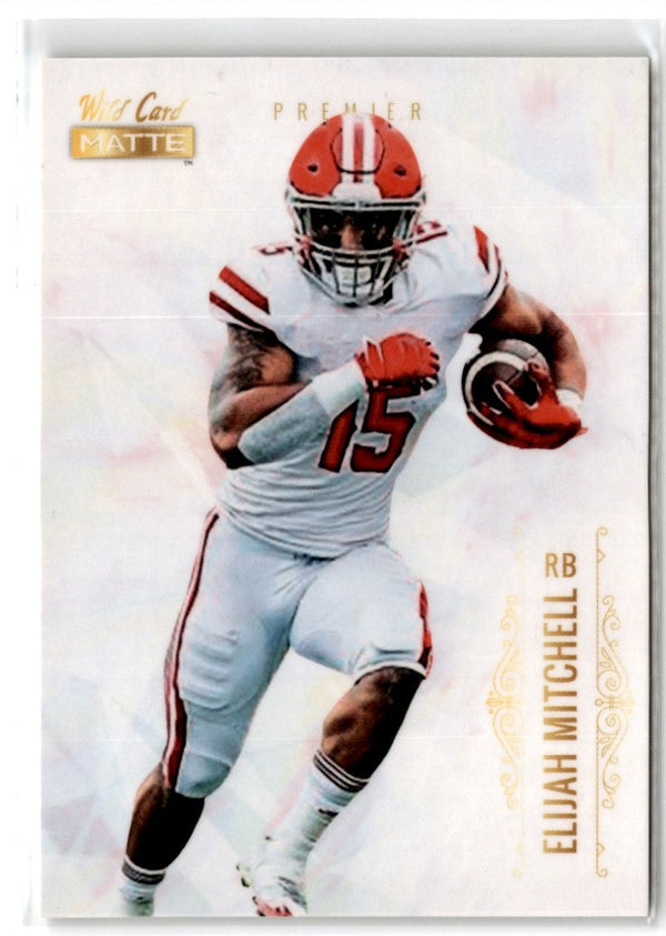 2021 Wild Card Matte White Elijah Mitchell #MBC-66