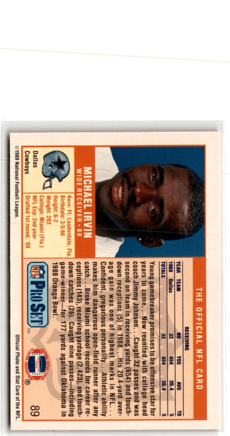 1989 Pro Set Michael Irvin