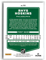 2021 Donruss Rhys Hoskins #112