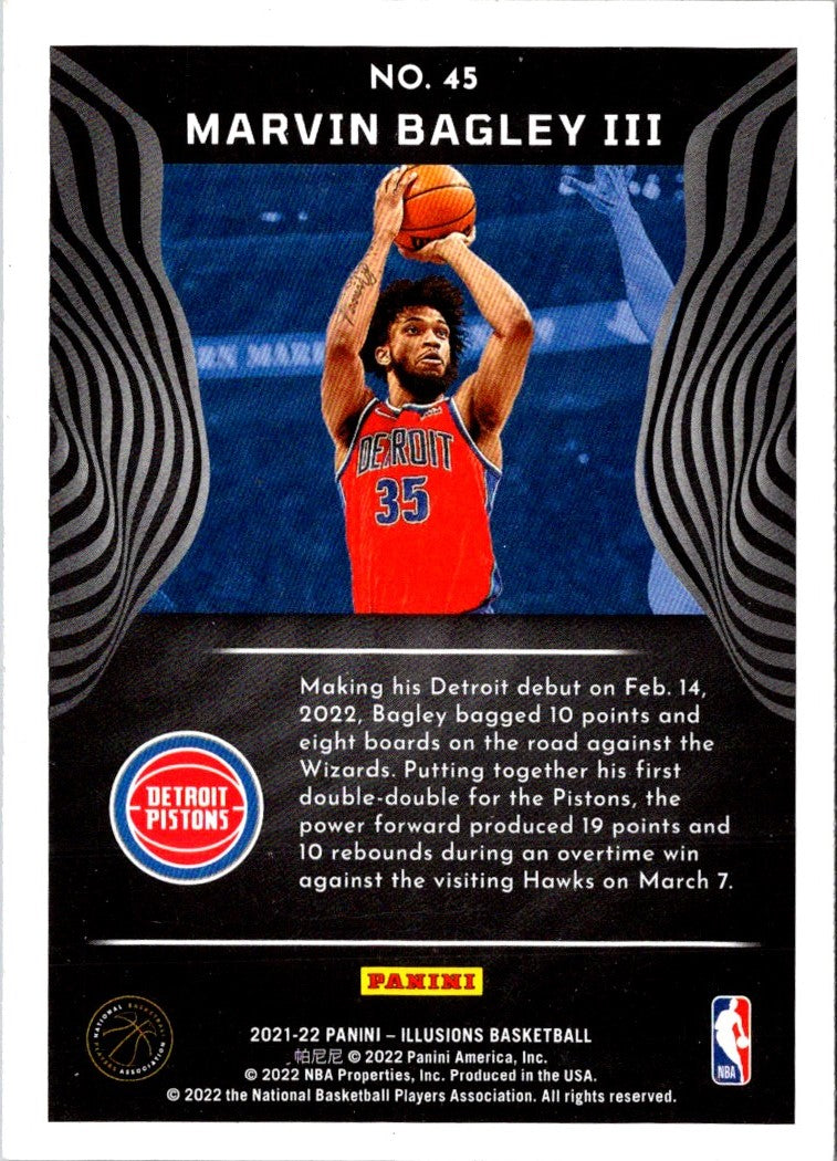 2021 Panini Illusions Marvin Bagley III