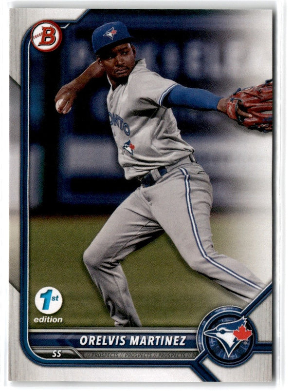 2022 Bowman 1st Edition Sky Blue Foil Orelvis Martinez #BPPF-104