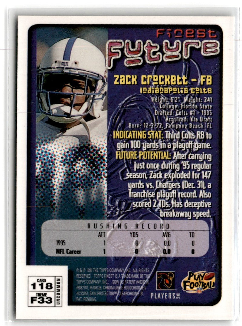 1996 Playoff Zack Crockett