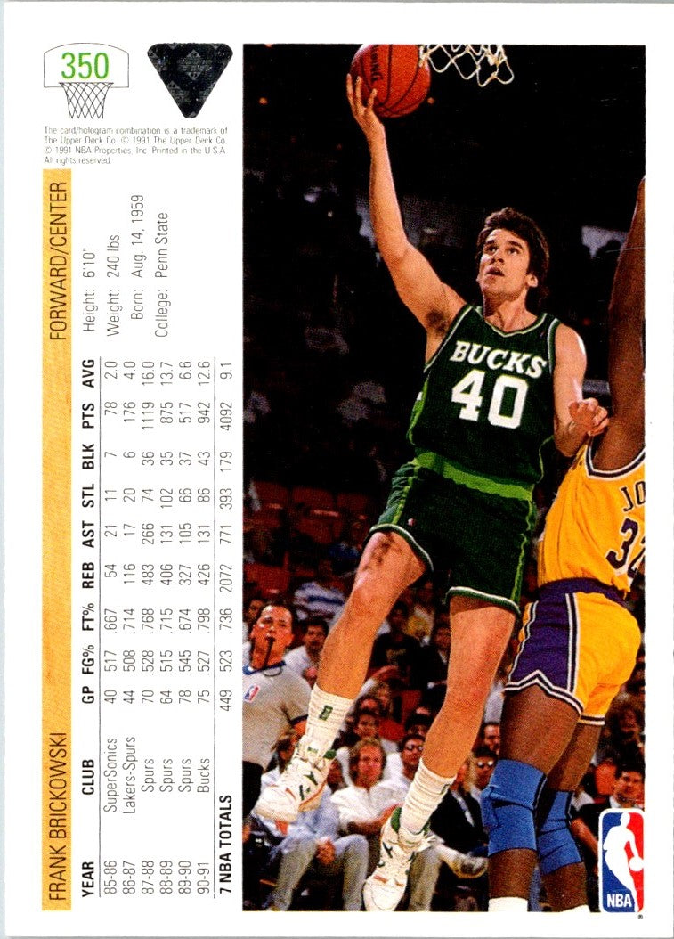 1991 Upper Deck Frank Brickowski