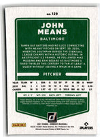 2021 Donruss John Means #129