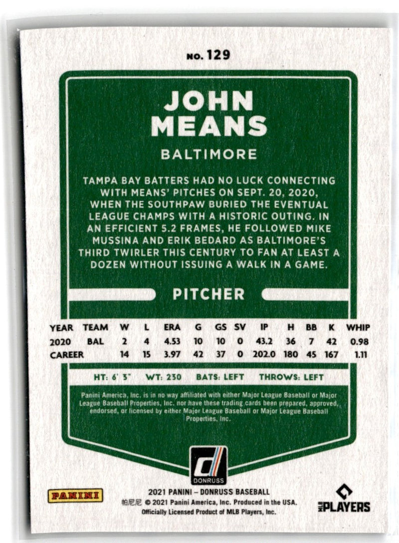 2021 Donruss John Means