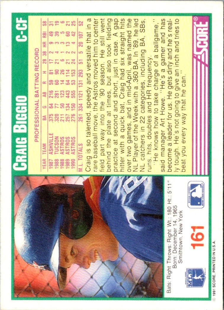 1991 Score Craig Biggio