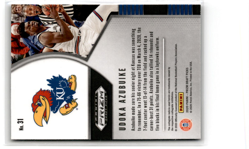 2020 Panini Prizm Draft Picks Collegiate Udoka Azubuike