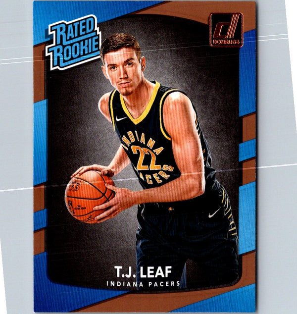 2017 Donruss Optic Blue Velocity T.J. Leaf #183