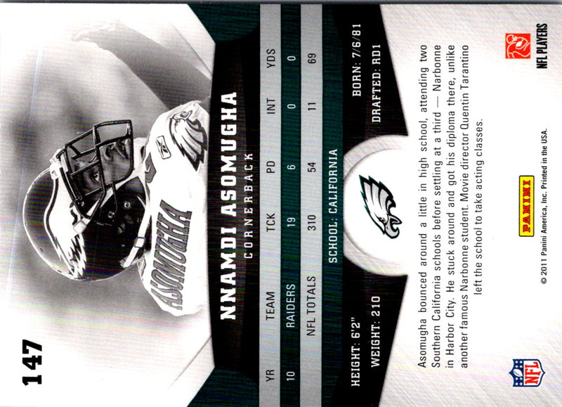 2011 Panini Gridiron Gear Nnamdi Asomugha