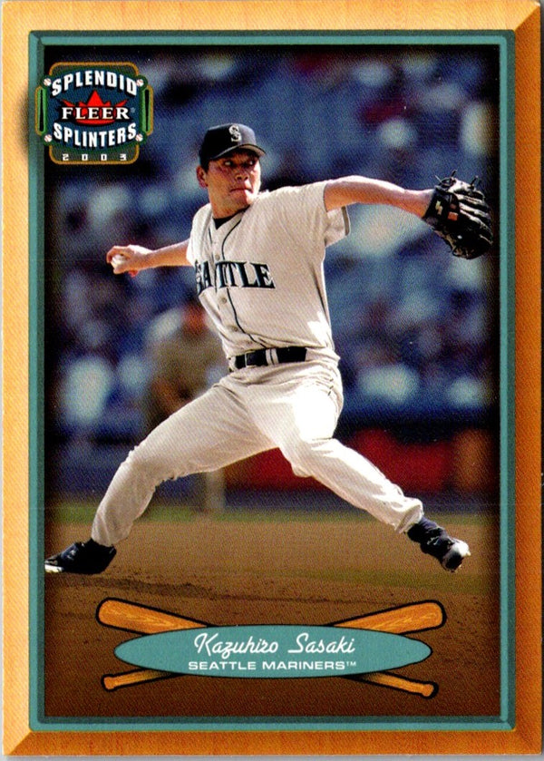 2003 Fleer Splendid Splinters Kazuhiro Sasaki #18