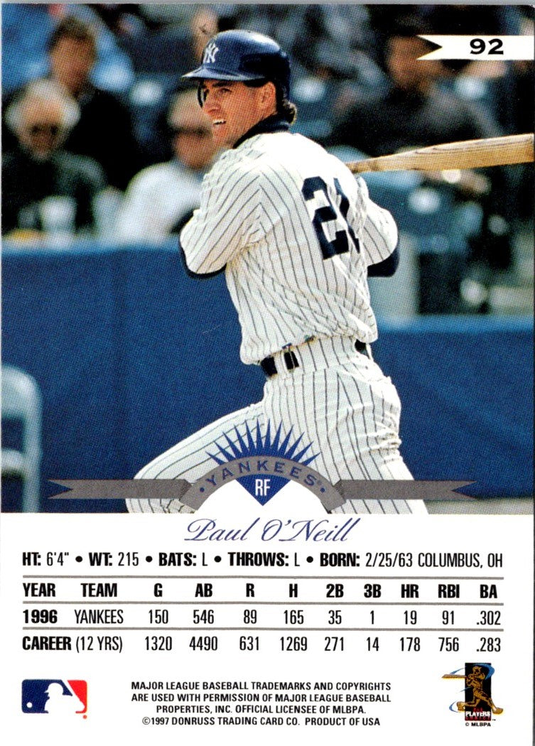 1997 Leaf Paul O'Neill