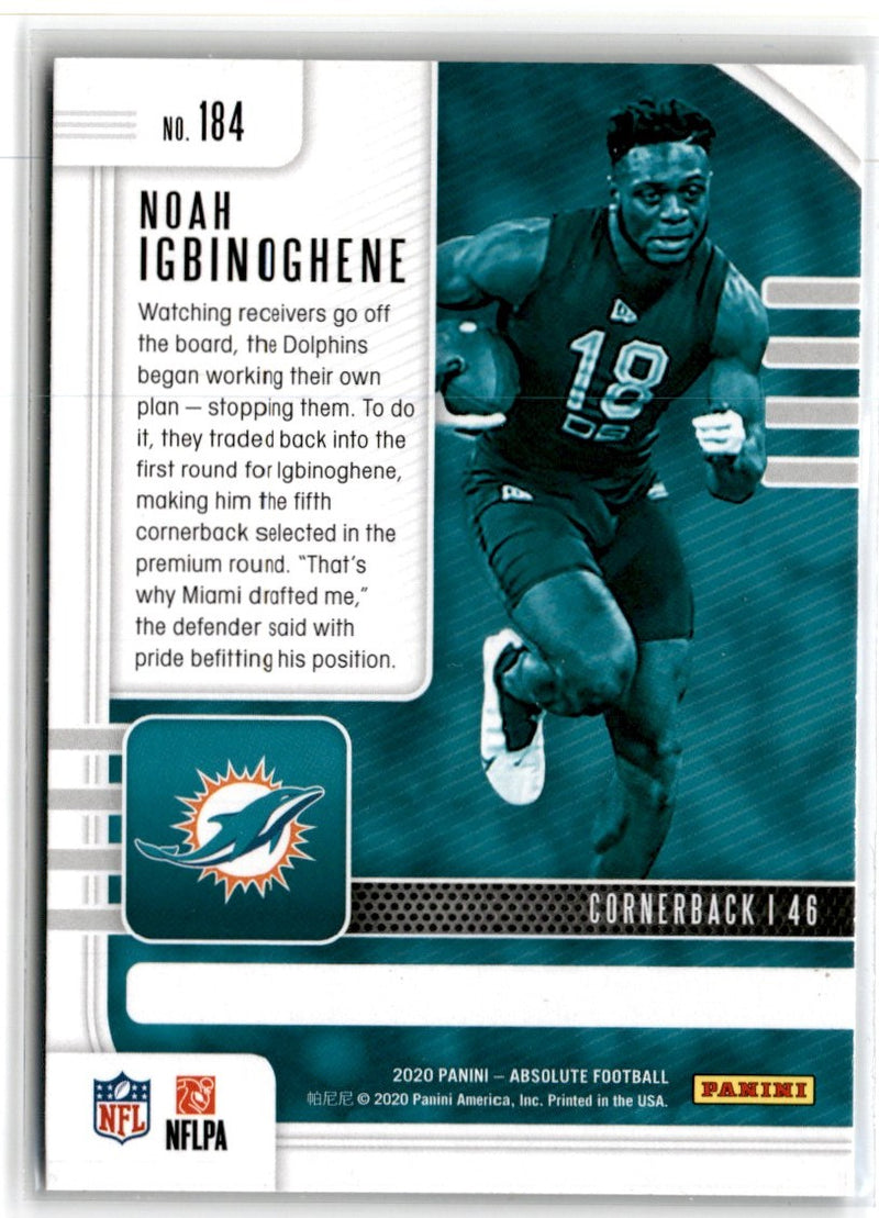 2020 Panini Absolute Blue Noah Igbinoghene