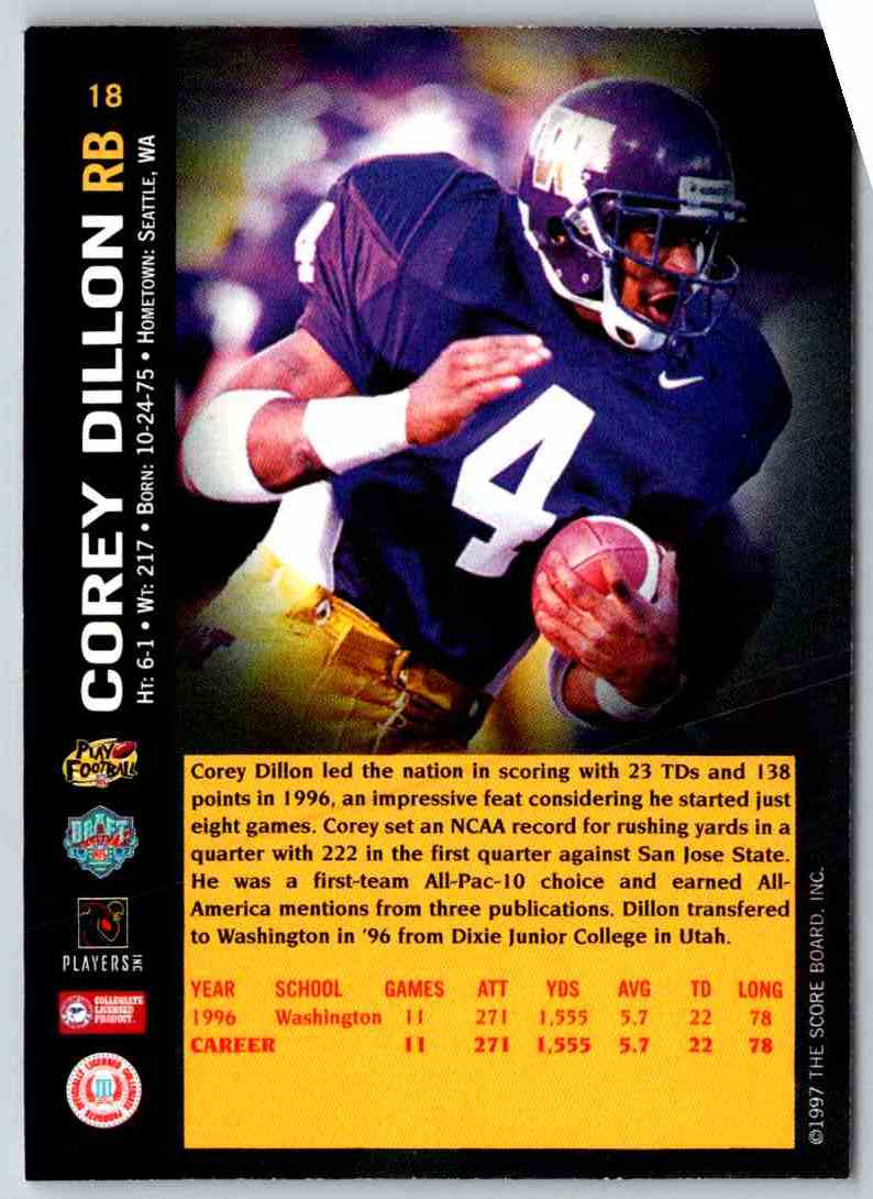 1997 Score Board Sb Corey Dillon