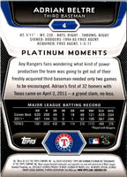 2012 Bowman Platinum Adrian Beltre #4