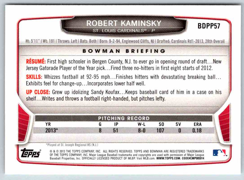 2014 Bowman Robert Kaminsky