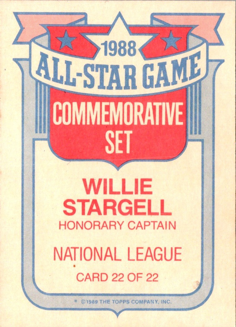 1989 Topps Glossy All-Stars Willie Stargell