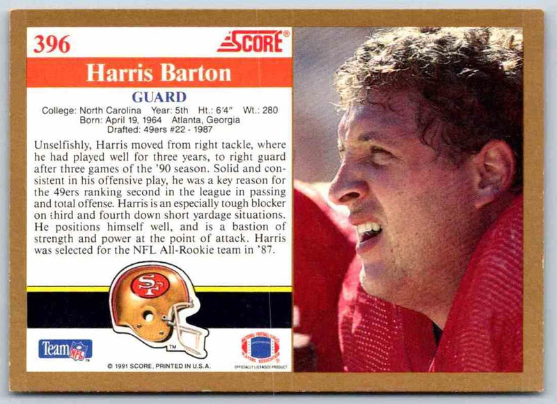 1991 Score Harris Barton